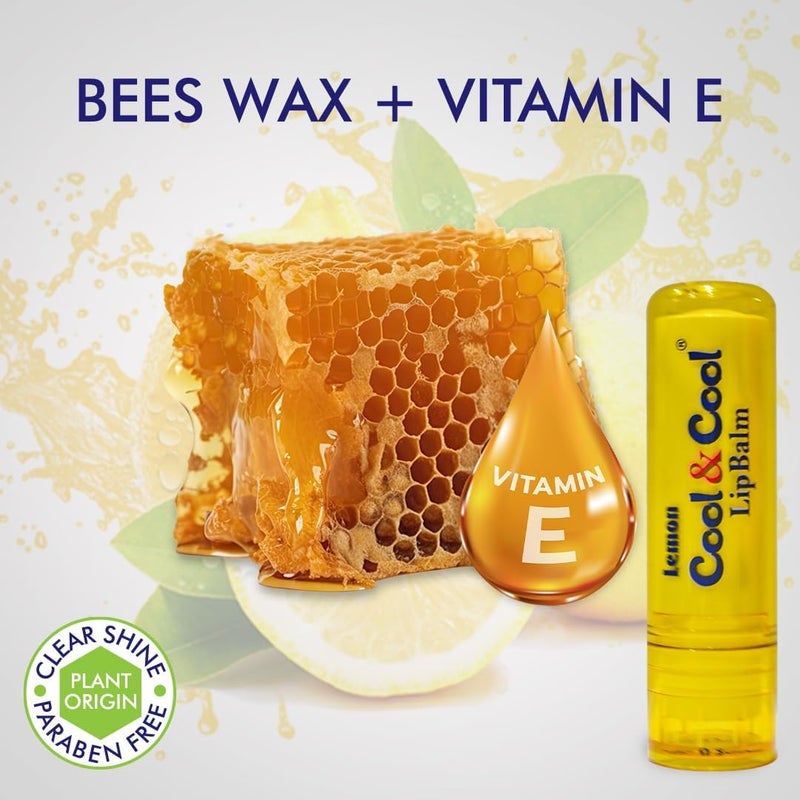 Cool & Cool Lemon Lip Balm - Intense Nutrition, Bees Wax, Vitamin-E, Shea Butter, Mineral Oil Free, Made In Germany - 4.6g - Image 5